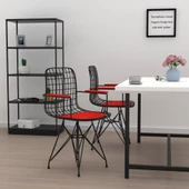 Knsz kafes tel sandalyesi 1 li mazlum syhkrm kolçaklı ofis cafe bahçe mutfak thumbnail 3