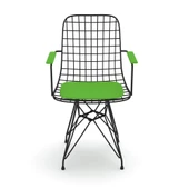 Knsz kafes tel sandalyesi 1 li mazlum syhyşl kolçaklı ofis cafe bahçe mutfak thumbnail 2