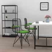 Knsz kafes tel sandalyesi 1 li mazlum syhyşl kolçaklı ofis cafe bahçe mutfak thumbnail 3