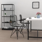 Knsz kafes tel sandalyesi 1 li mazlum syhbonar kolçaklı ofis cafe bahçe mutfak thumbnail 3