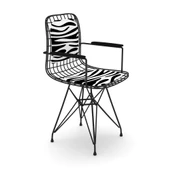 Knsz kafes tel sandalyesi 1 li mazlum syhbonar kolçaklı sırt minderli ofis cafe bahçe mutfak thumbnail 1