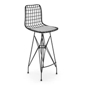 Knsz kafes tel bar sandalyesi 1 li zengin syhtalen 75 cm oturma yüksekliği ofis cafe bahçe mutfak thumbnail 2