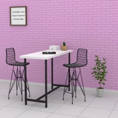 Knsz kafes tel bar sandalyesi 1 li zengin syhviona 75 cm oturma yüksekliği ofis cafe bahçe mutfak - 4