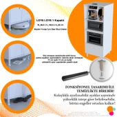 Modilayn LOYA 59,6 x 162,8 x 56 cm Tek Kapaklı Ankastre Fırın Ve Mutfak Dolabı - 5