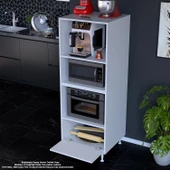 Modilayn LOYA 59,6 x 162,8 x 56 cm Tek Kapaklı Ankastre Fırın Ve Mutfak Dolabı - 1