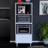 Modilayn LOYA 59,6 x 162,8 x 56 cm Tek Kapaklı Ankastre Fırın Ve Mutfak Dolabı - 2