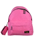 Yuga Keten Sırt Çantası Pembe - 1