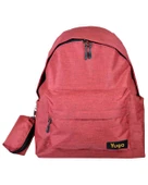 Yuga Keten Sırt Çantası Kırmızı thumbnail 1