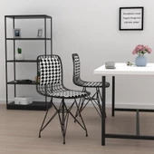 Knsz kafes tel sandalyesi 1 li mazlum syhkono sırtminderli ofis cafe bahçe mutfak thumbnail 3