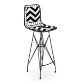 Knsz kafes tel bar sandalyesi 1 li zengin syhaldo sırt minderli 75 cm oturma yüksekliği ofis cafe bahçe mutfak thumbnail 3