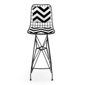 Knsz kafes tel bar sandalyesi 1 li zengin syhaldo sırt minderli 75 cm oturma yüksekliği ofis cafe bahçe mutfak thumbnail 2