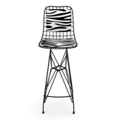 Knsz kafes tel bar sandalyesi 1 li zengin syhbonar sırt minderli 75 cm oturma yüksekliği ofis cafe bahçe mutfak thumbnail 2