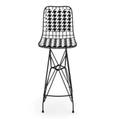 Knsz kafes tel bar sandalyesi 1 li zengin syhkono sırt minderli 75 cm oturma yüksekliği ofis cafe bahçe mutfak thumbnail 2