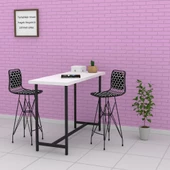 Knsz kafes tel bar sandalyesi 1 li zengin syhviona sırt minderli 75 cm oturma yüksekliği ofis cafe bahçe mutfak thumbnail 4