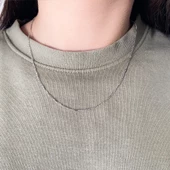 Çelik Zincir 316L İşlemeli İnce Figaro Model - ZN-219 thumbnail 2