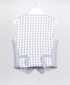 Doktor Junior Erkek Çocuk Kareli Ceket ve Yelek Takım - 6