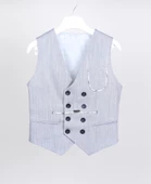 Doktor Junior Erkek Çocuk Kareli Ceket ve Yelek Takım - 5