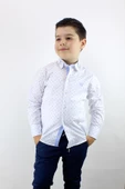 Erkek Çocuk Desenli Uzun Kol Spor Gömlek - 1