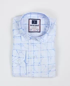Erkek Çocuk Katlanır Kollu Kareli Slim Fit Gömlek - 5