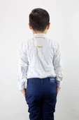 Erkek Çocuk Katlanır Kollu Slim Fit Gömlek - 2