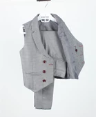 Erkek Çocuk Çift Sıra Düğmeli Spor Yelek Takım - 3