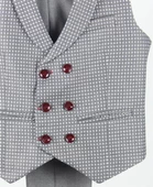 Erkek Çocuk Çift Sıra Düğmeli Spor Yelek Takım - 4