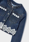 Mayoral Kız Çocuk Nakışlı Kot Ceket thumbnail 4