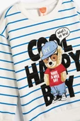 Koton Erkek Bebek Sweatshirt Uzun Kollu Bisiklet Yaka Ayıcık Baskılı Pamuklu - 3