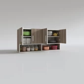 Kenzlife hazır mutfak vesper crd 060*120*32 mutfak banyo dolabı kapaklı raflı - 3