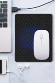 SonicTouch Mavi Siyah Petek Desenli Kaydırmaz Gaming Oyuncu Masaüstü Dikişsiz Mouse Pad/Ped (Altlık) 17x21cm - 3