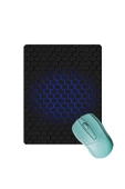 SonicTouch Mavi Siyah Petek Desenli Kaydırmaz Gaming Oyuncu Masaüstü Dikişsiz Mouse Pad/Ped (Altlık) 17x21cm - 1