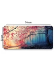 SonicTouch Gün Işığı Kiraz Ağacı Ormanı Temalı Kaymaz Gaming Oyuncu Masaüstü Dikişsiz Klavye Mouse Pad 32x70Cm - 2