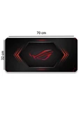 SonicTouch Asus ROG Republic OF Gamers Kırmızı Kaymaz Gaming Oyuncu Masaüstü Dikişsiz Klavye Mouse Pad 32x70Cm - 2