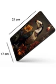 SonicTouch Tukan Papağını Kaydırmaz Gaming Oyuncu Dikişsiz Kahverengi Sarı Mouse Pad/Ped 17x21cm - 2