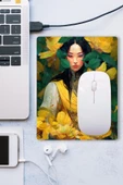 SonicTouch Japon Orman Perisi Kaydırmaz Gaming Oyuncu Dikişsiz Sarı Yeşil Mouse Pad/Ped 17x21cm - 3
