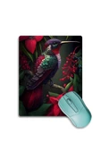SonicTouch Sinek Kuşu Temalı Pembe Zambak Çiçekli Kaydırmaz Gaming Oyuncu Dikişsiz Mouse Pad/Ped 17x21cm - 1