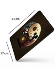 SonicTouch Kahverengi Miki Fare Ying Yang Temalı Kaydırmaz Gaming Oyuncu Dikişsiz Mouse Pad/Ped 17x21cm - 2