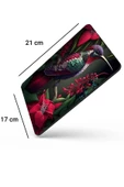 SonicTouch Sinek Kuşu Temalı Pembe Zambak Çiçekli Kaydırmaz Gaming Oyuncu Dikişsiz Mouse Pad/Ped 17x21cm - 2