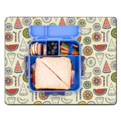 MAtGo School Meyve Partisi Krem Sıvı Geçirmez Beslenme Matı Kaymaz Yıkanabilir Okul Yemek Pad 35x45cm - 1
