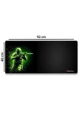 SonicTouch UltraGrand Siyah ve Neon Yeşili Savaşçı Dikişsiz Xxl Gaming Oyuncu Masaüstü Klavye Mouse Pad 40x90Cm - 2