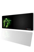 SonicTouch UltraGrand Siyah ve Neon Yeşili Savaşçı Dikişsiz Xxl Gaming Oyuncu Masaüstü Klavye Mouse Pad 40x90Cm - 1