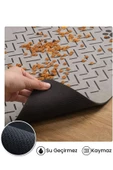 MAtGo Pati Evcil Hayvan Beslenme Matı Çizgi Patili Su Geçirmez Kaymaz Krem Kedi Köpek Mama Paspası 50x70cm - 5
