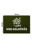 Valerine Life Emlakçı Gayri Menkul Ofisi Zeytuni Yeşili Hoş Geldiniz Kapı Önü Paspası 45x70cm - 2