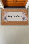 Valerine Life Lotus Çiçeği Pudra Rengi Hoş Geldiniz Kapı Önü Paspası 45x70cm thumbnail 2