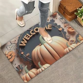 Valerine Life Turuncu Bal Kabağı Welcome Kapı Önü Paspası 45x70cm - 1