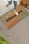 Valerine Life Okaliptüs Yaprakları Welcome Kapı Önü Paspası 45x70cm thumbnail 1