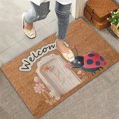 Valerine Life Şans Kapında Uğur Böceği Welcome Kapı Önü Paspası 45x70cm - 1