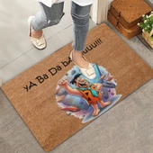Valerine Life Taş Devri Yaba Daba Du Welcome Hoş Geldiniz Kapı Önü Paspası 45x70cm - 1
