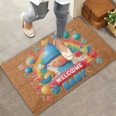 Valerine Life Yeni Doğan Balonlu Welcome Hoş Geldin Bebek Kapı Önü Paspası 45x70cm - 1