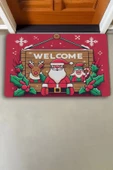 Valerine Life Noel Babalı Yılbaşı Tabelası Welcome Kapı Önü Paspası 45x70cm thumbnail 2